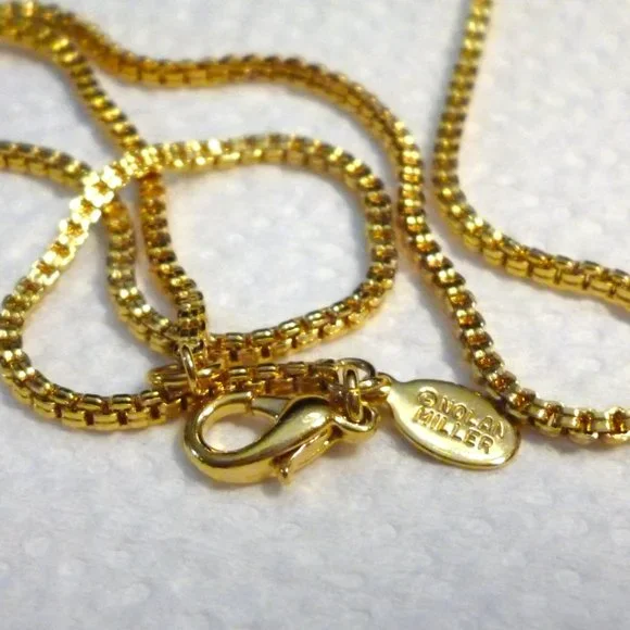 Norman Miller Box Chain Gold Plated 23" 3mm NWOT Perfect Condition M507 - Picture 3 of 5